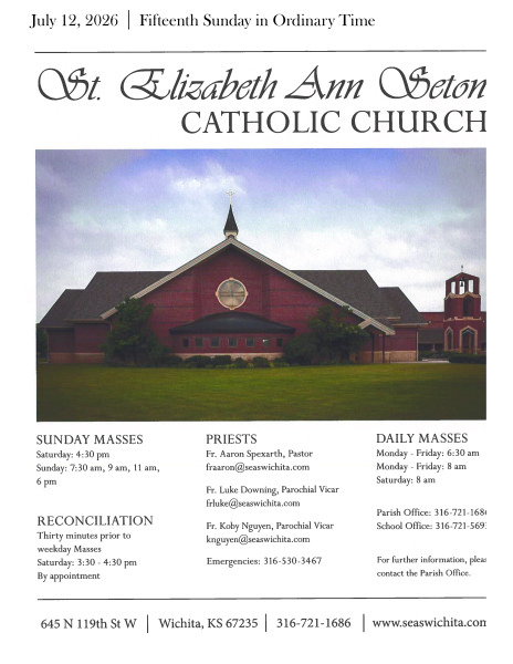 July 12, 2026 Fifteenth Sunday in Ordinary Time