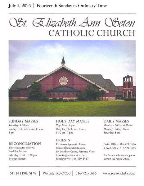 July 5, 2026 Fourteenth Sunday in Ordinary Time